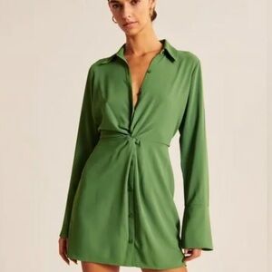 Abercrombie & Fitch Elegant Green Shirt Dress
